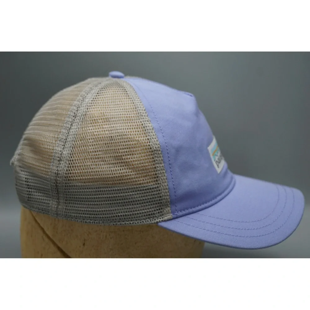 Patagonia Womens P-6 Label Layback Trucker Hat Purple Grey Snapback Cap